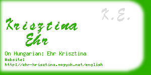 krisztina ehr business card